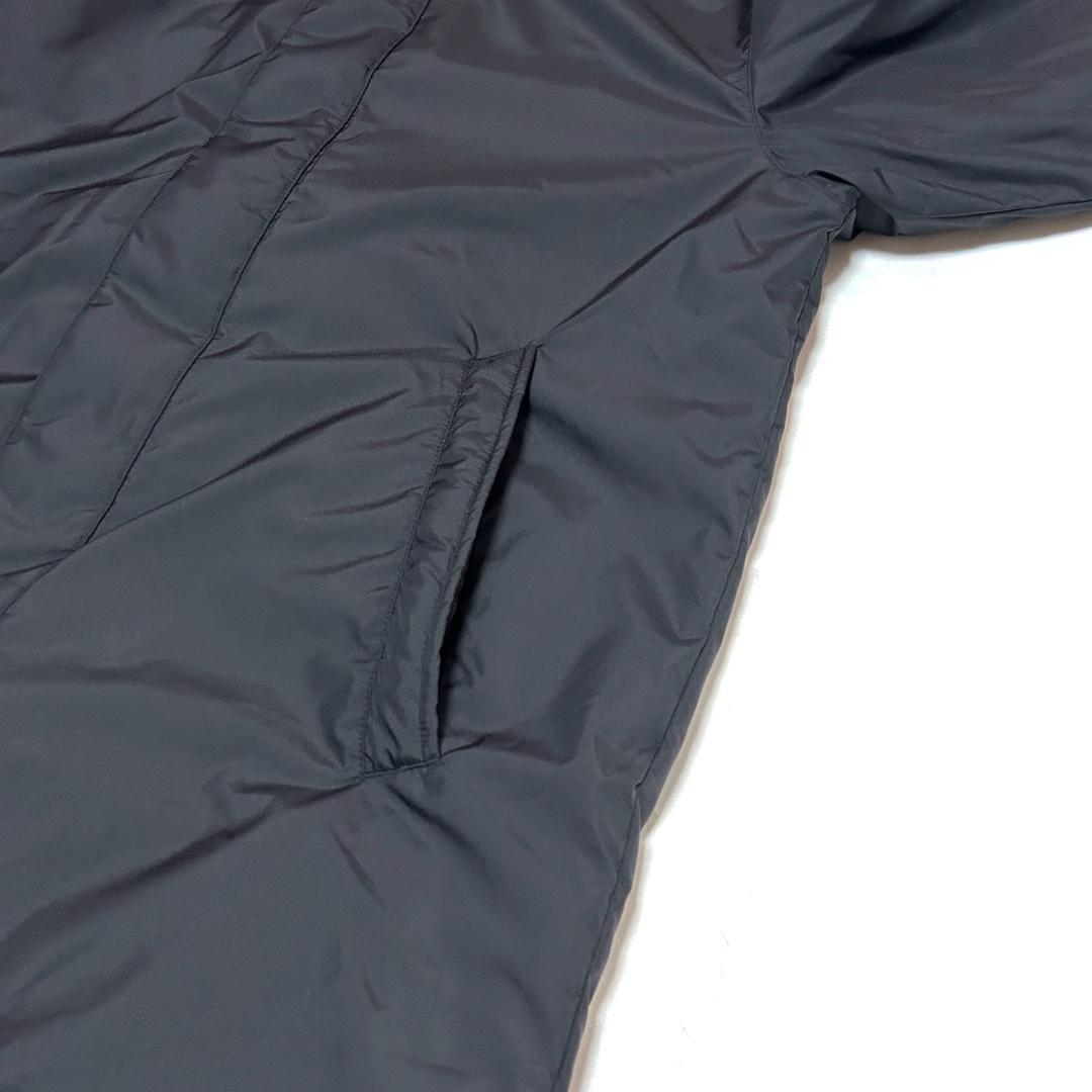 新品　ADIDAS　Lサイズ　ロング ボアコート　ベンチコート　ブラック　タフタ