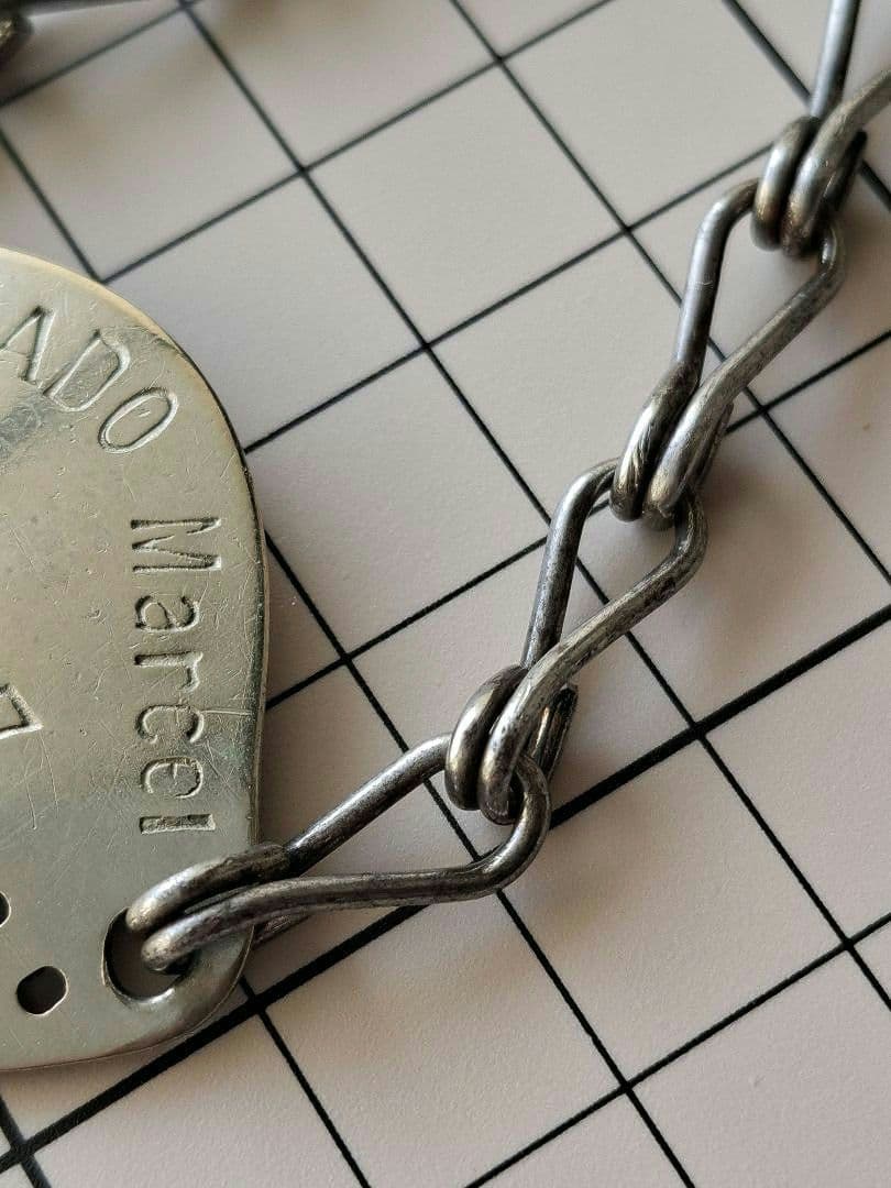 フランス軍 WW2 ヴィンテージ ミリタリー ドッグタグ ブレスレット