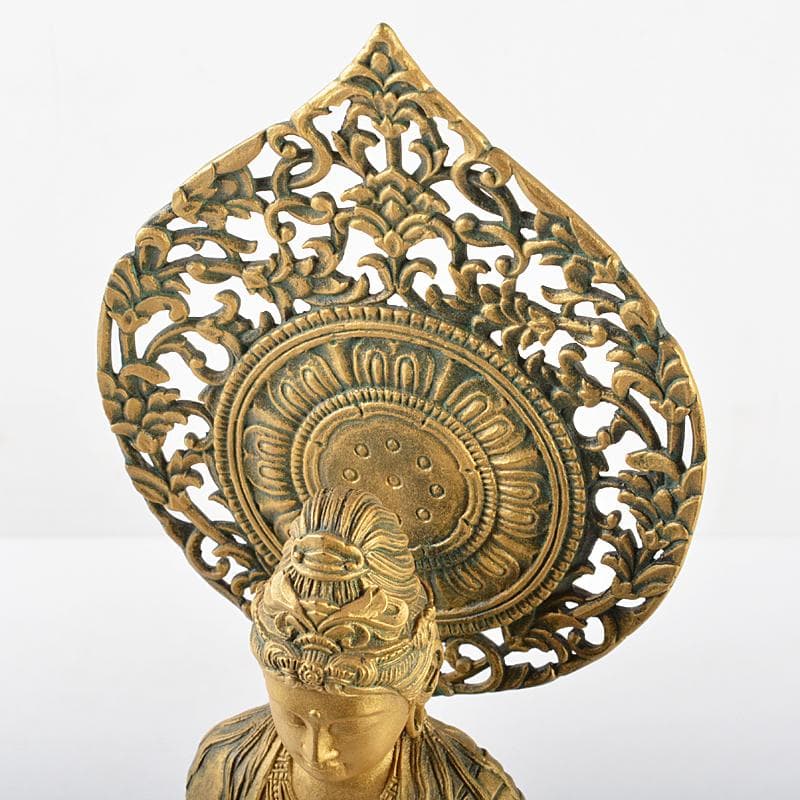 大仏師　松久宗琳作　ブロンズ　瑠璃観音像　仏像　高さ約35.5cm　HR5873