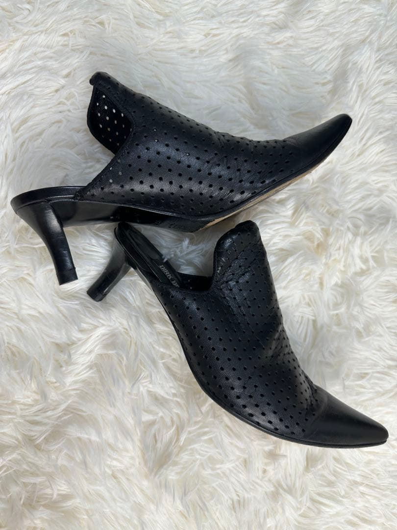 希少DIRK BIKKEMBERGS ブラックミュール＆ブーツ2way35.5