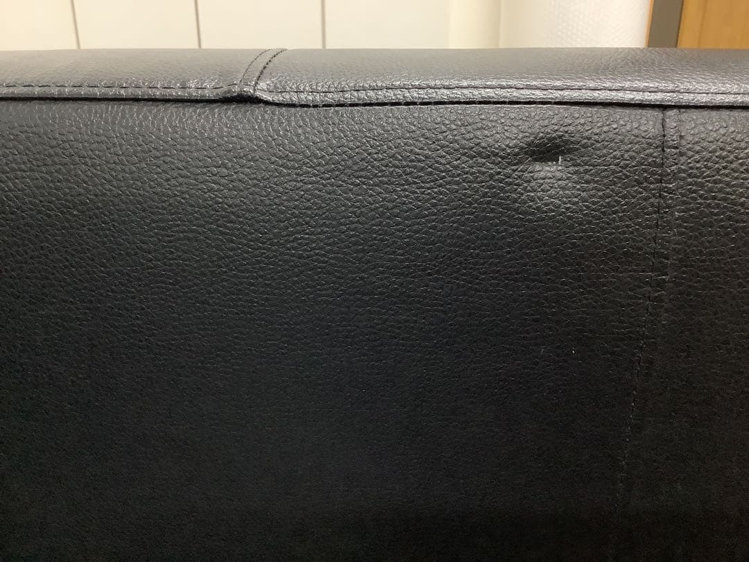 【直接引取限定】イケア 革張りコーナーソファベッド 収納付き フリーヘーテン（★