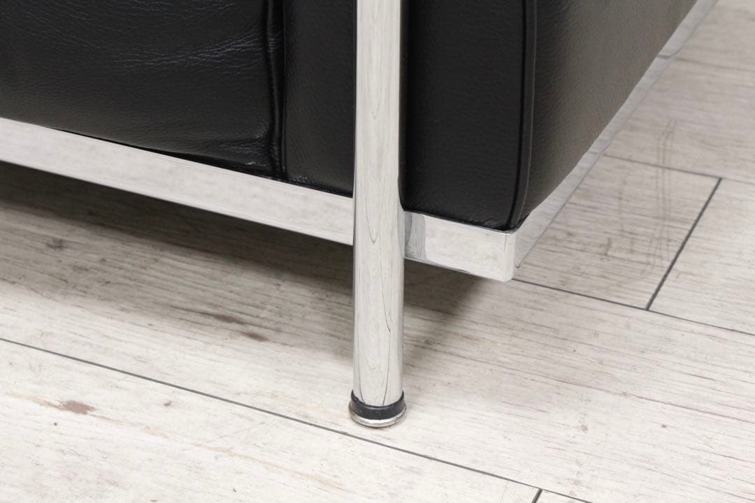 【極美品】 LC2 リプロダクト IDC大塚家具 黒本革 ル・コルビュジエ