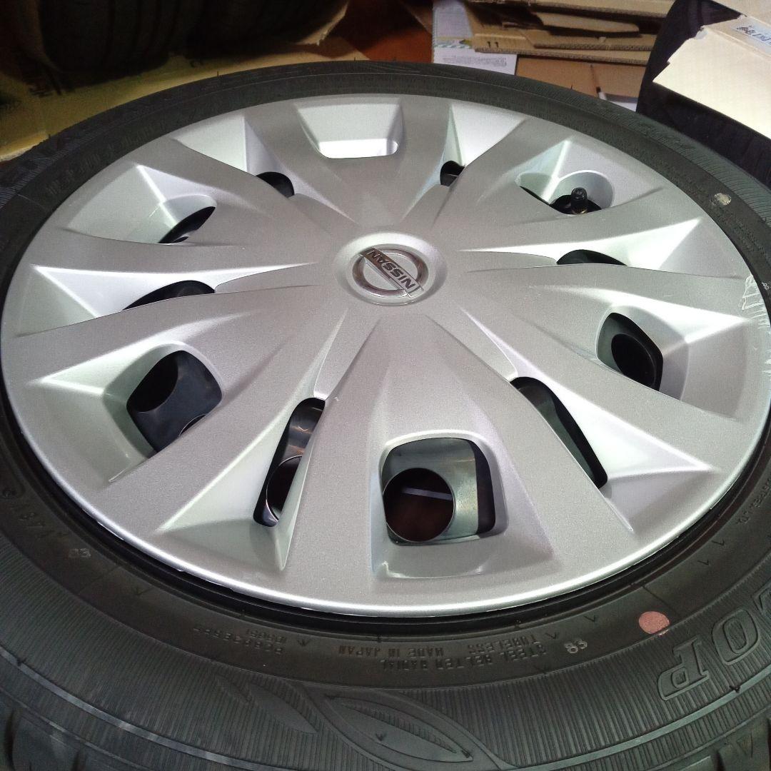 じ*う様 B40系ルークス純正14インチスチールホイール4本バリ山24年式タイヤ