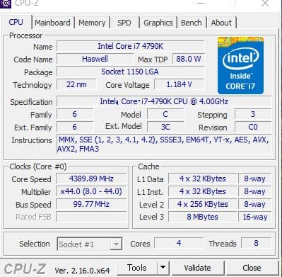 動作確認済み i7-4790k (LGA1150)