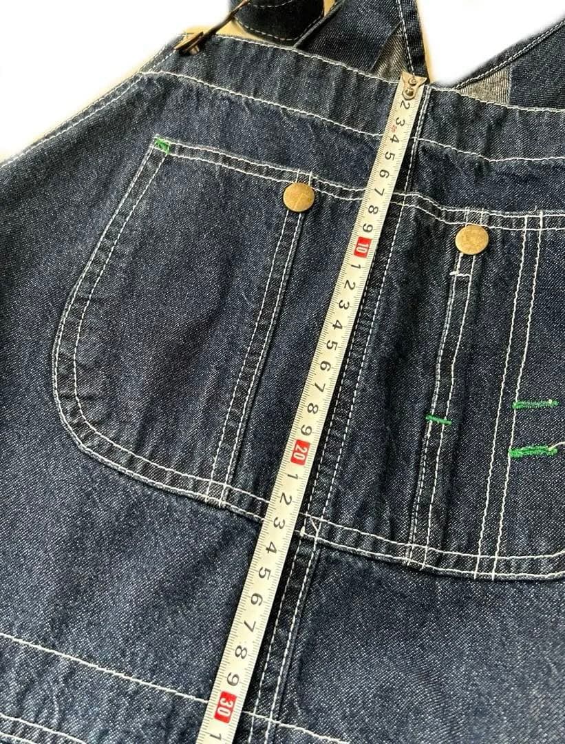 【キングサイズ】ダークブルー デニムオーバーオール超ビックサイズ大きい4XL5L