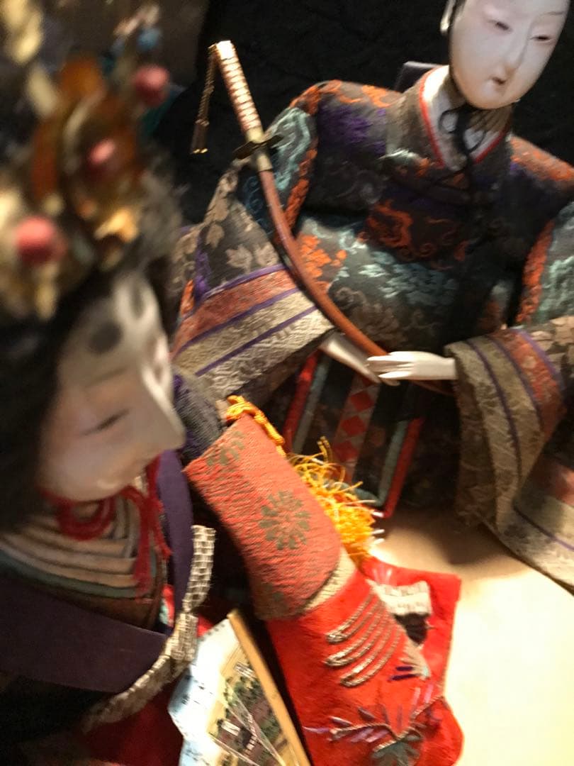 美形瓜顔　雛人形　京都料亭所有の明治期有職親王飾り　大きいサイズ木箱付