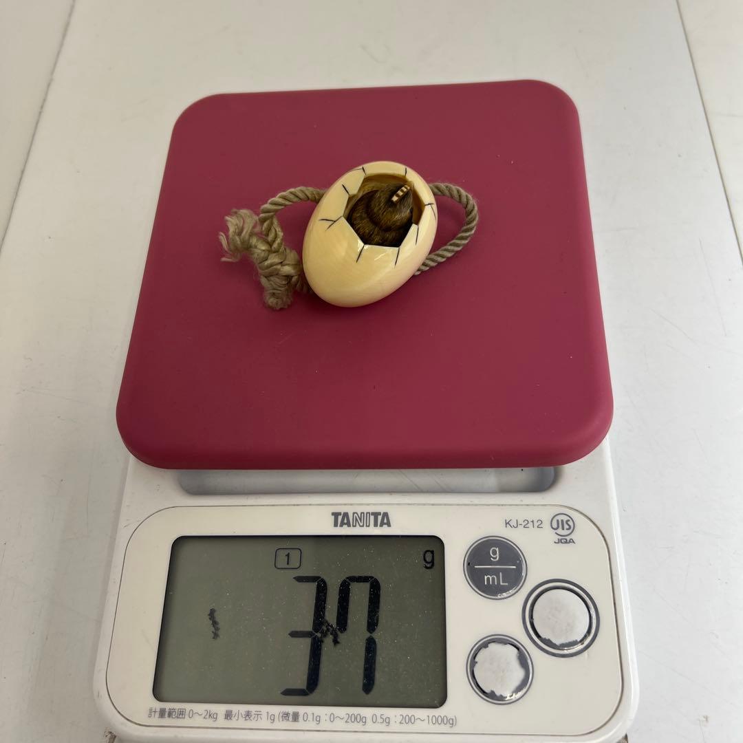 名工光廣在銘　極上ヒヨコからくり根付　37g 東Y8-0118☆2F