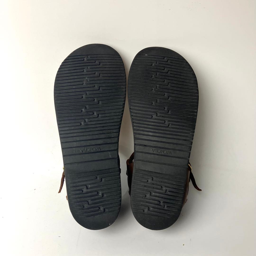 【美品】オーロラシューズ　ウエストインディアン　Tストラップ DBR 22.5㌢