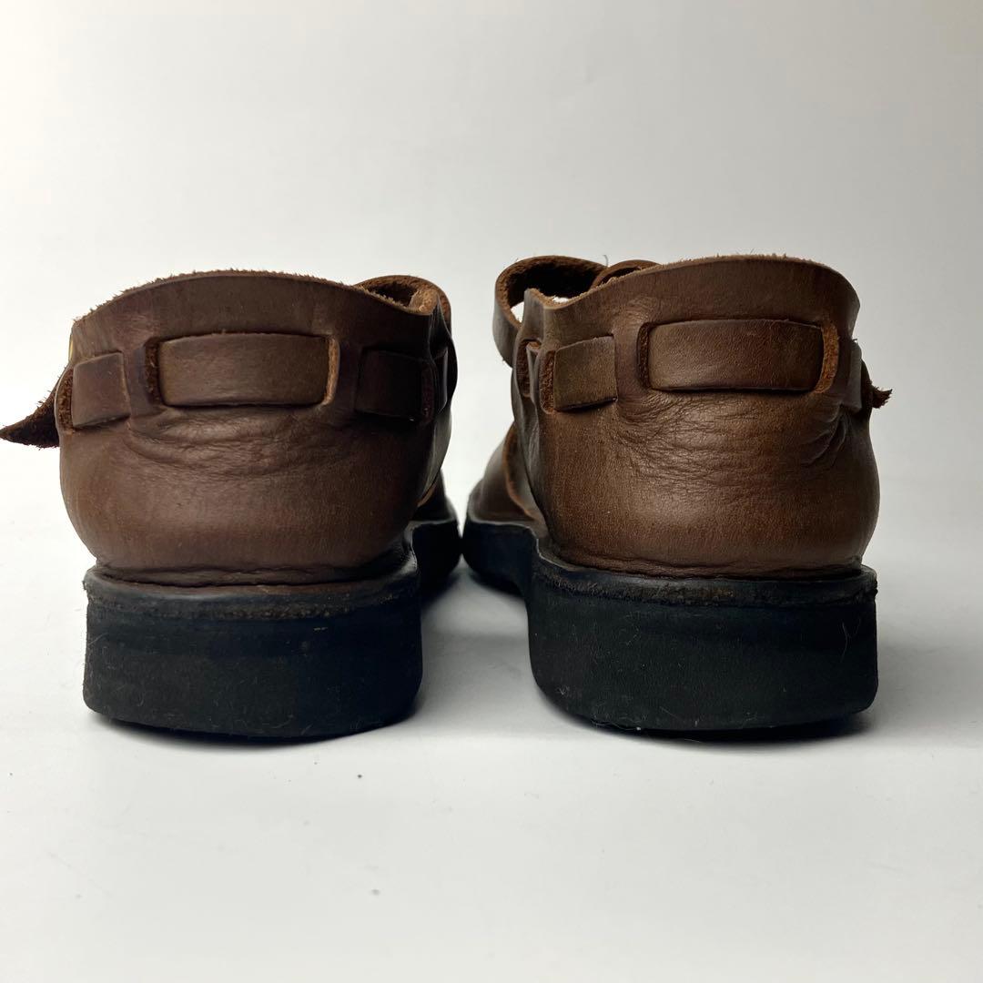 【美品】オーロラシューズ　ウエストインディアン　Tストラップ DBR 22.5㌢