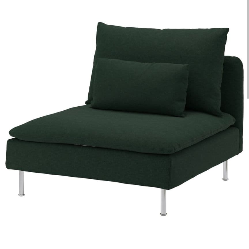 IKEA ソーデルハムン ダークグリーン 1人掛けソファ