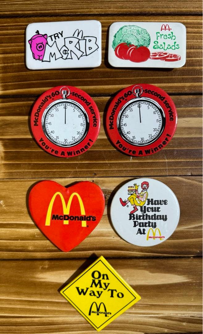 マクドナルド ヴィンテージ 缶バッジ 激レア 1 アメリカ