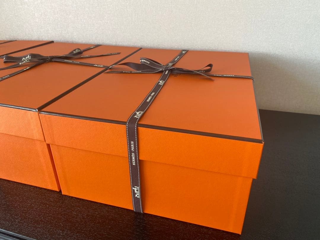HERMES エルメス 空箱 & リボン 3セット 25.5×38×13.5