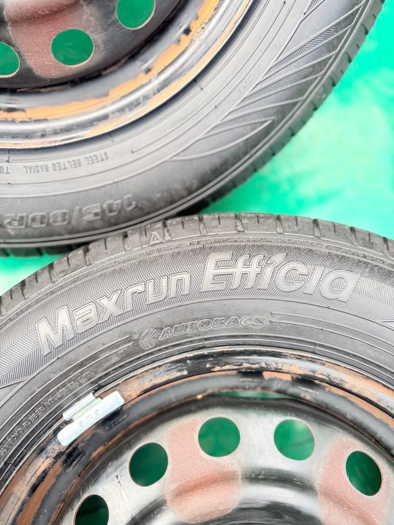 145/80R13 サマータイヤ スチールホイール付き 13x4.00B/4穴