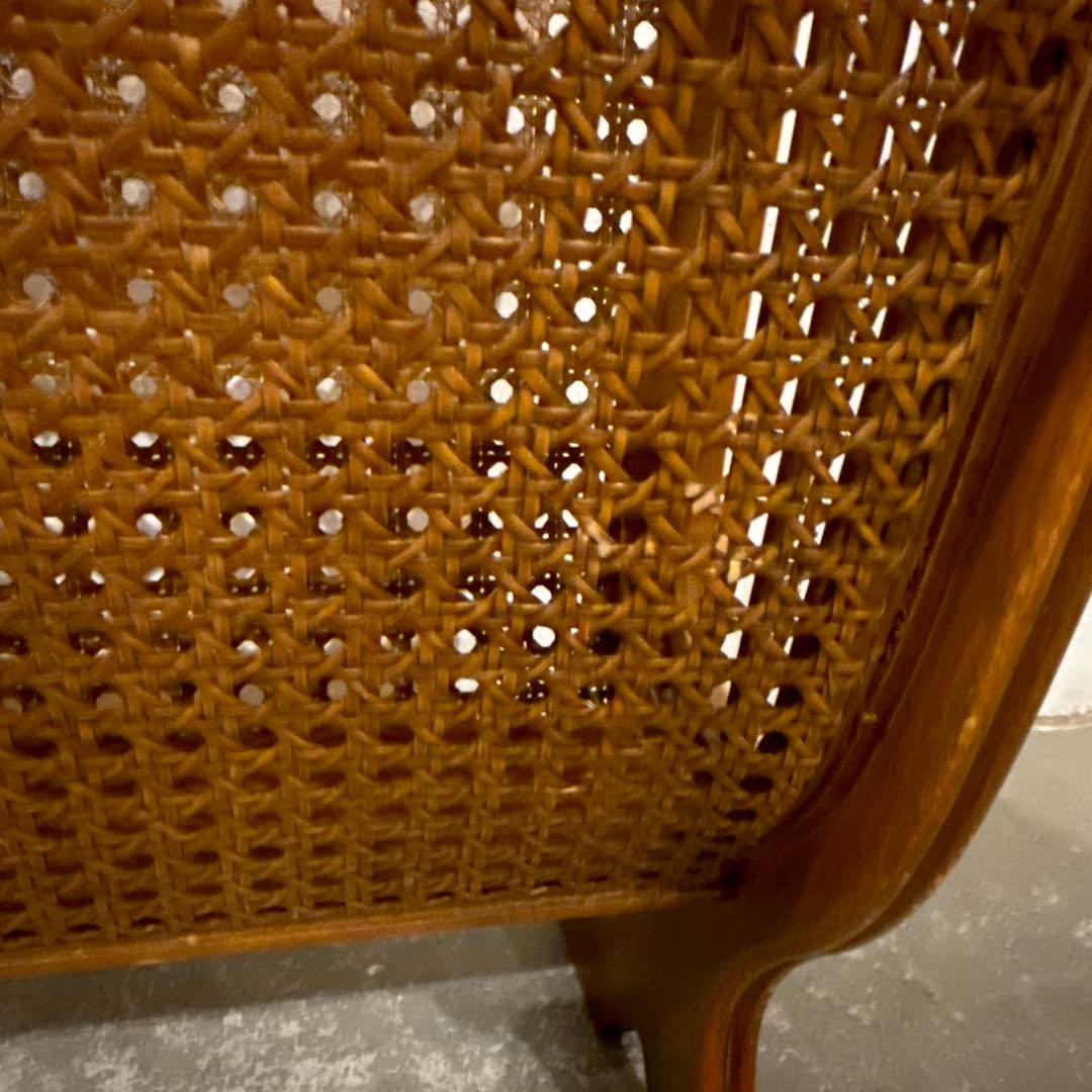 ヴィンテージ　木製サイドテーブル　マガジンラック付き