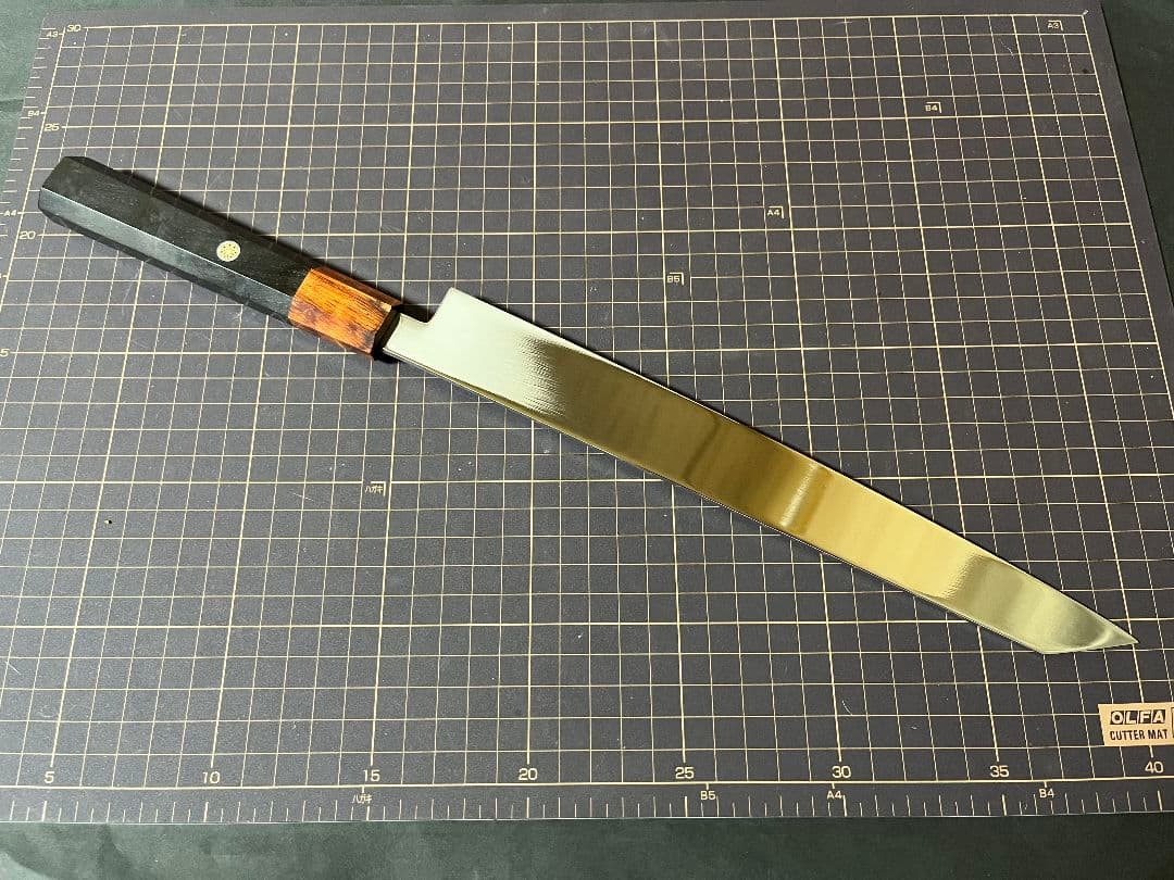 Ｖ金10号 切付 柳刃包丁 9寸 刺身包丁 八角柄 全鋼 鏡面Ｖ10 包丁