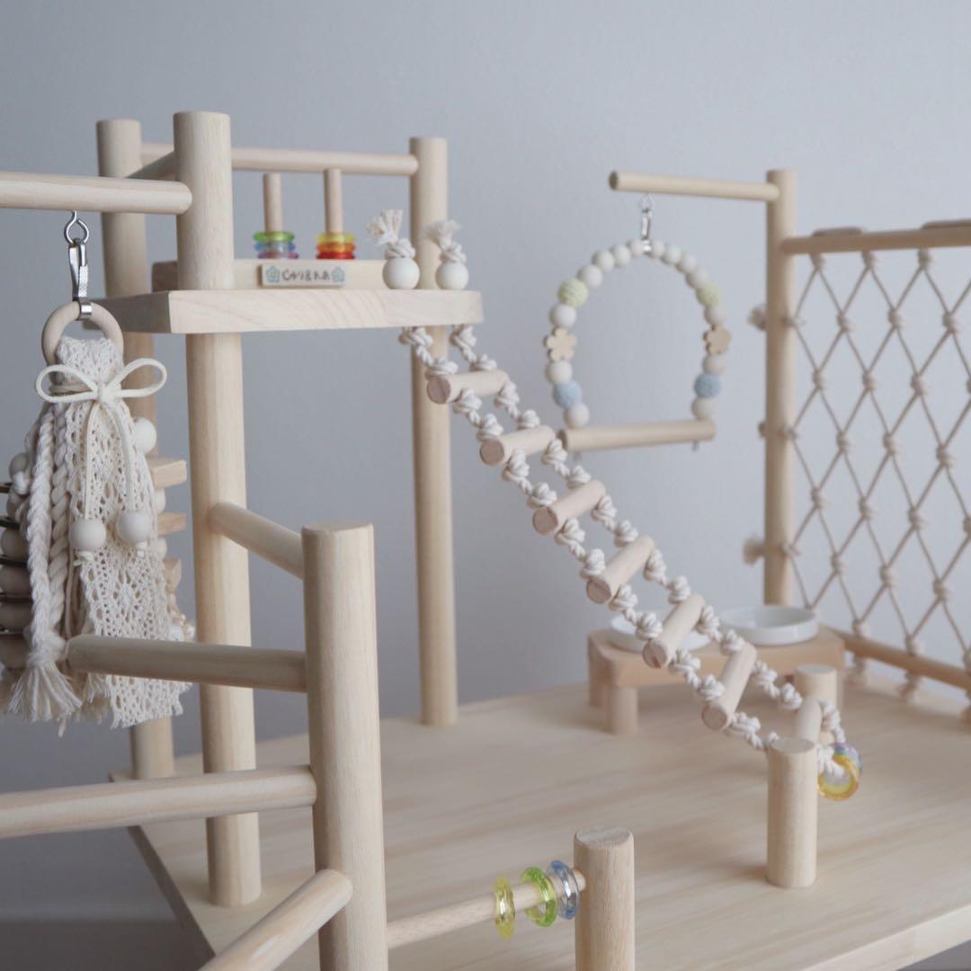 ことりのおおきなあそびば　文脈　インコ　おもちゃ　バードアスレチック　バードトイ