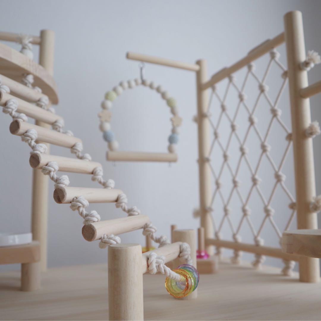 ことりのおおきなあそびば　文脈　インコ　おもちゃ　バードアスレチック　バードトイ