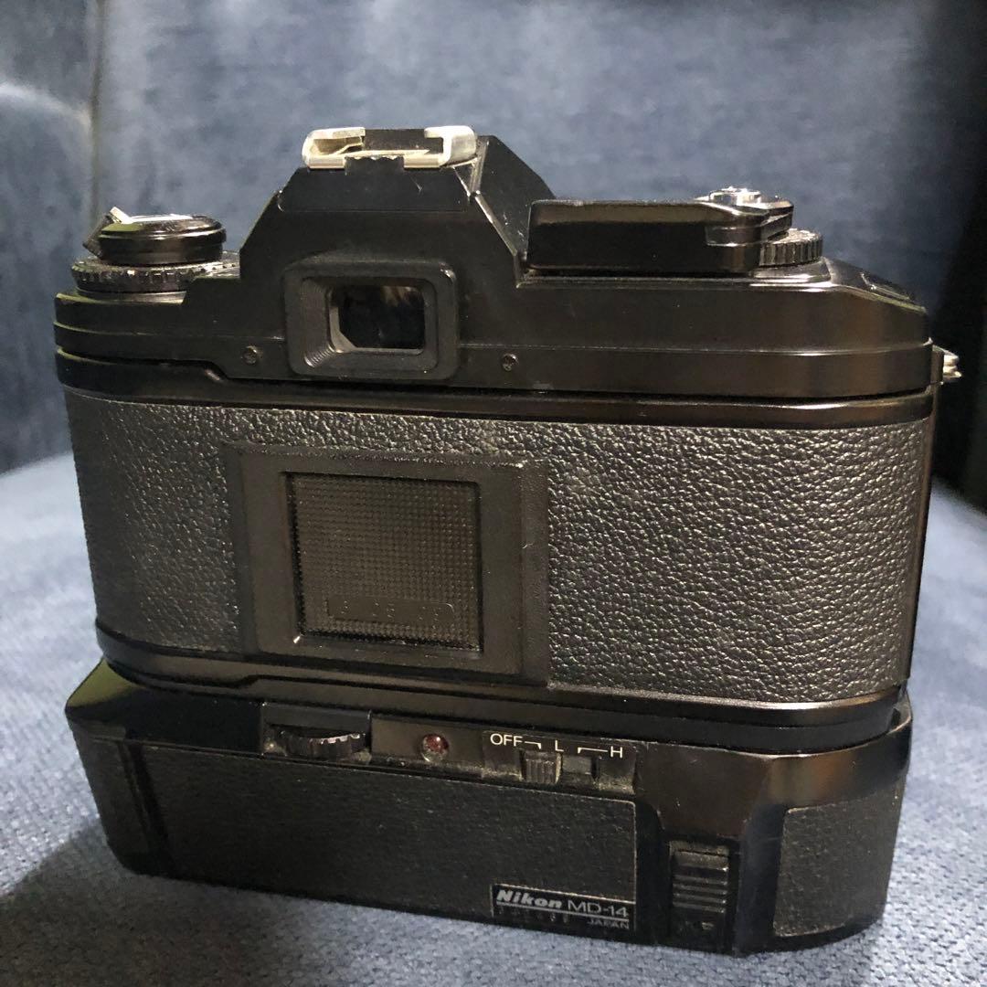 オールドカメラ　Nikon FG-20 完動美品　ニッコールレンズ&MD-14付