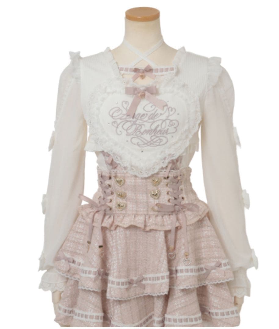 LIZ LISA フリルハートリボンスリーブトップス