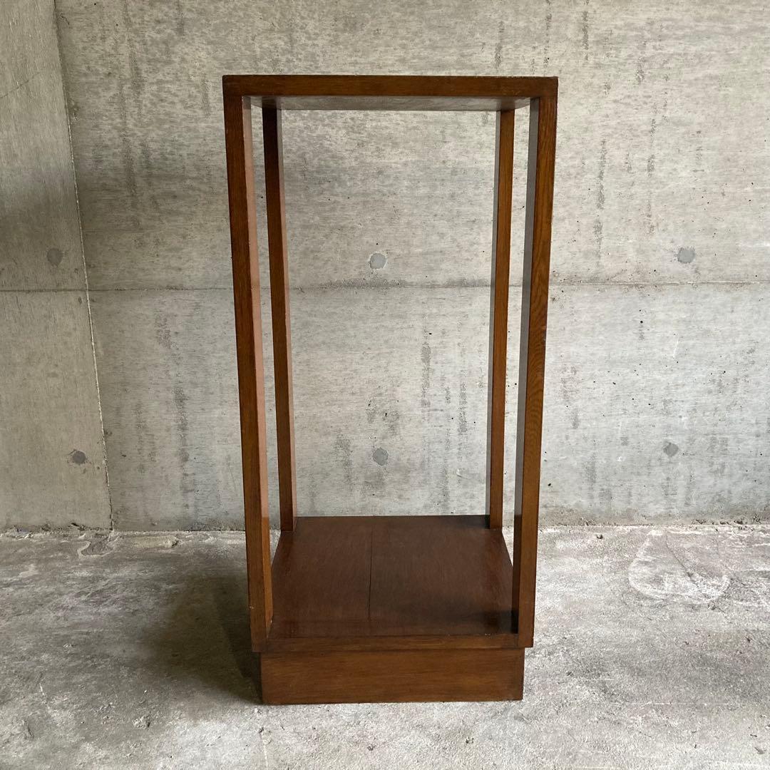 古い味のある飾り台 サイドテーブル 棚 シェルフ ラック スタンド 木製 レトロ