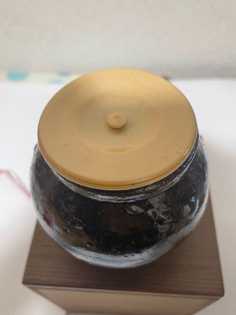 古い茶入　黑釉　茶道具　茶入り　アンティーク