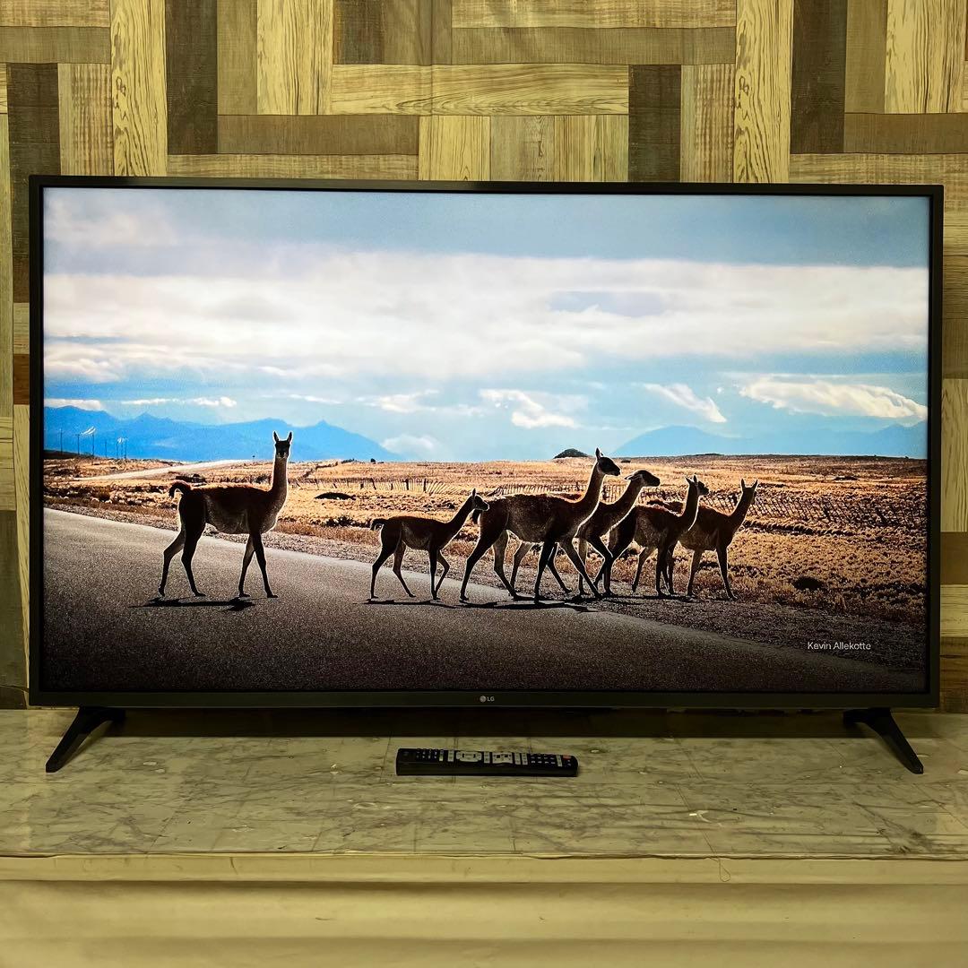 即日受渡❣️全国送料込4年前購入LG55型4K内蔵液晶テレビネット動画視聴可