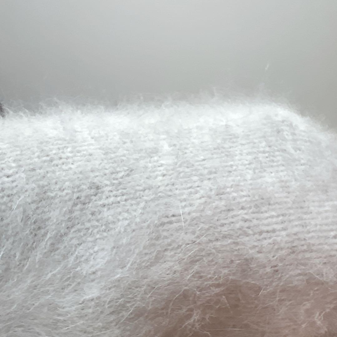 訳あり　新品タグ付き　高級ブルーフォックス100％　ニット　カーディガン　M-L