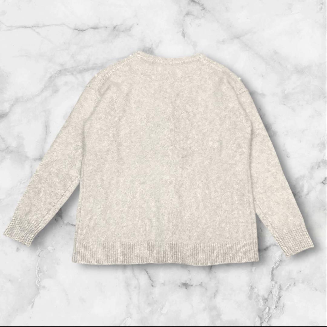 訳あり　新品タグ付き　高級ブルーフォックス100％　ニット　カーディガン　M-L