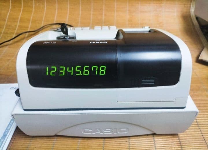 カシオレジスター　TE-M80　中古品　人気機種感熱紙　送料無料　991100