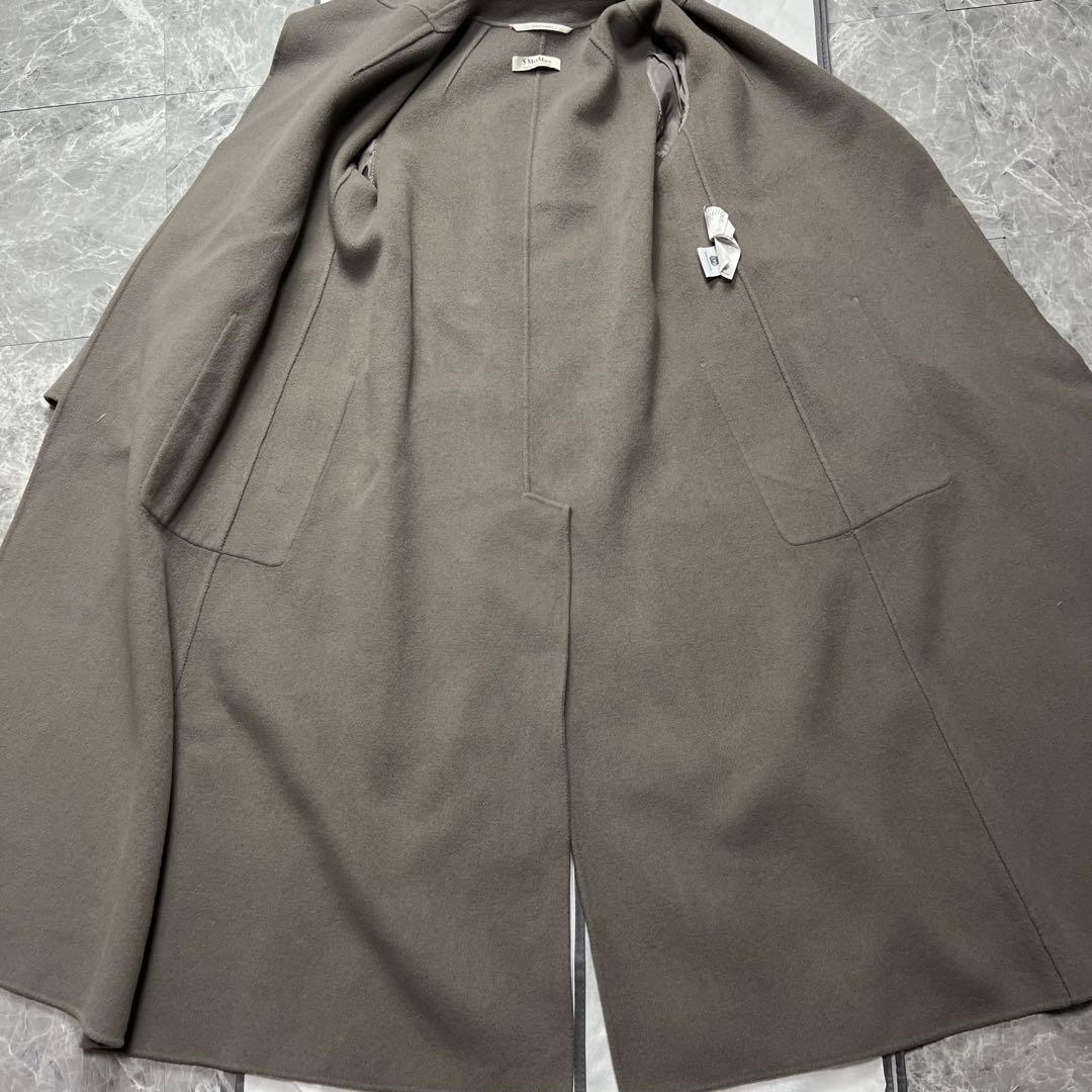 マックスマーラ　ベルテッドコート　クチートアマーノ　ウール　ロング　ベルト　S