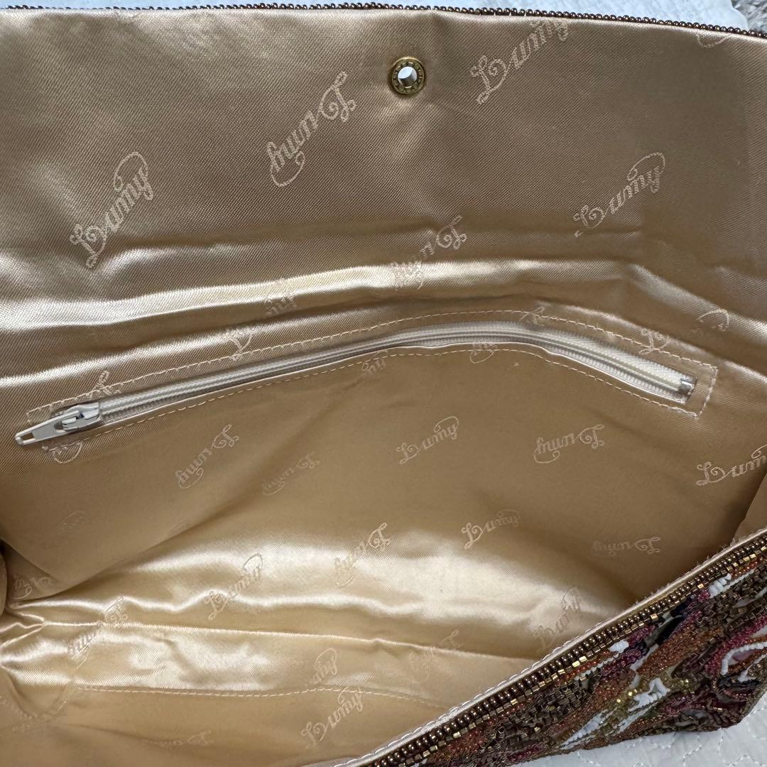 Lumy ルミー はしもと ビーズ バッグ ハンドバッグ クラッチ 皇室御用達