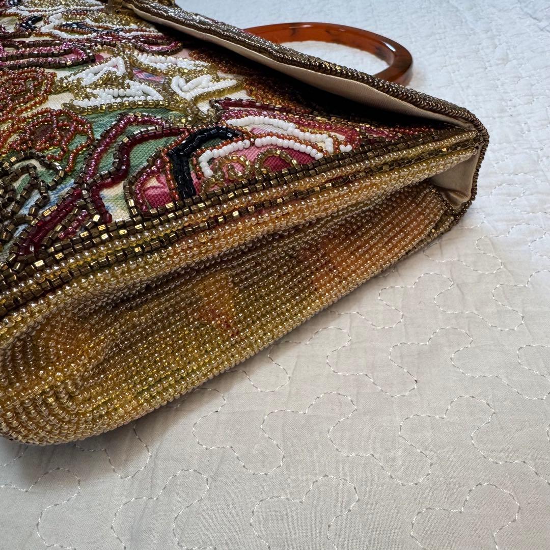 Lumy ルミー はしもと ビーズ バッグ ハンドバッグ クラッチ 皇室御用達