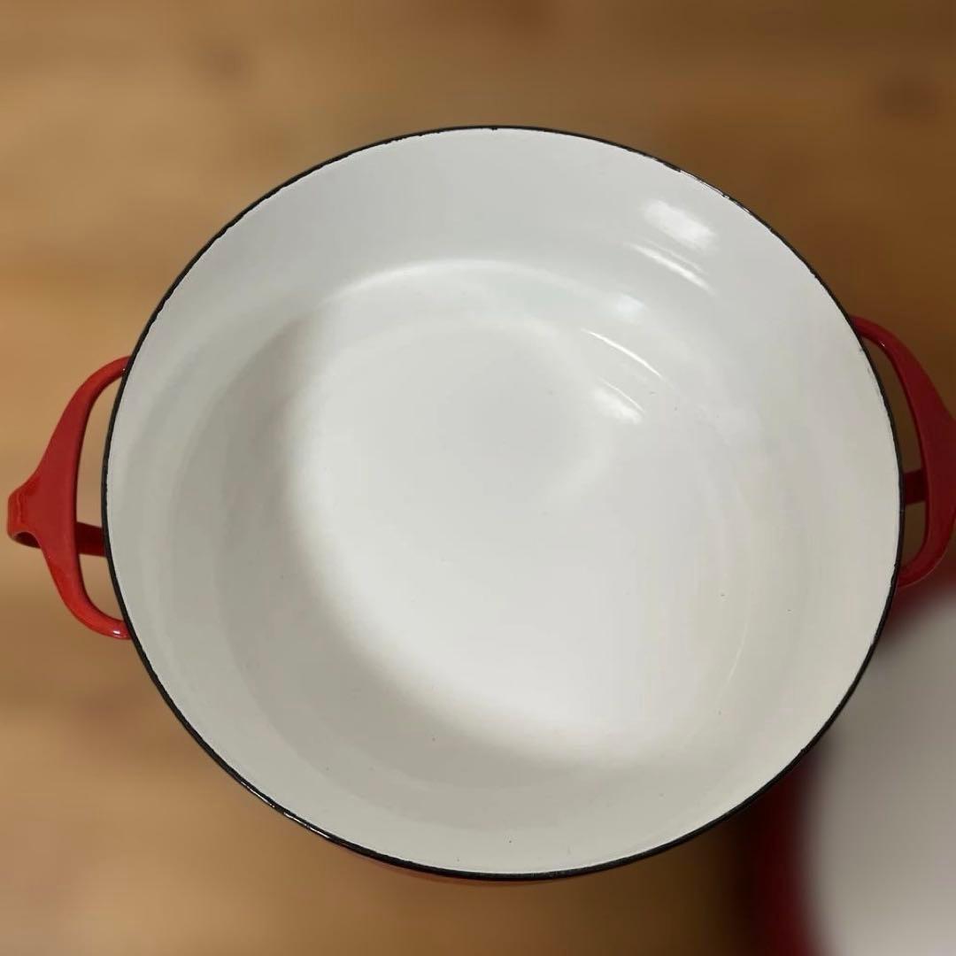 《DANSK》コペンスタイル 23cm 両手ホーロー鍋 レッド
