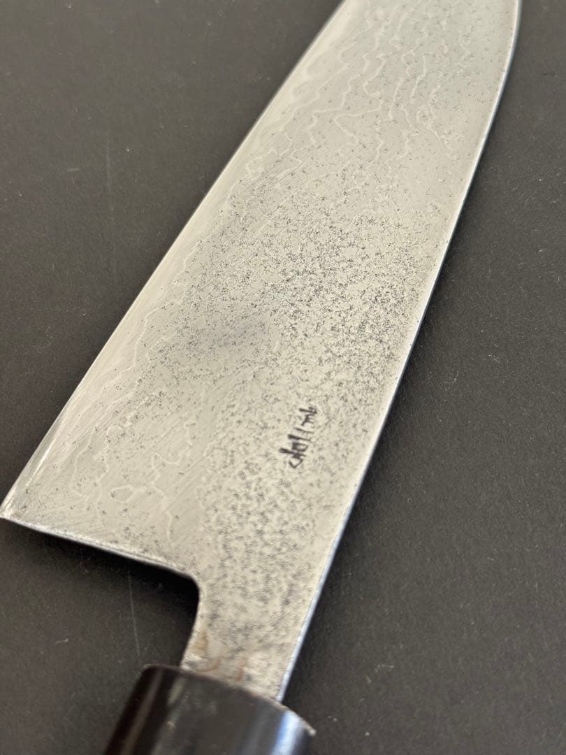 誠貴　三徳包丁　青二鋼　 墨流し　ダマスカス　16.5cm