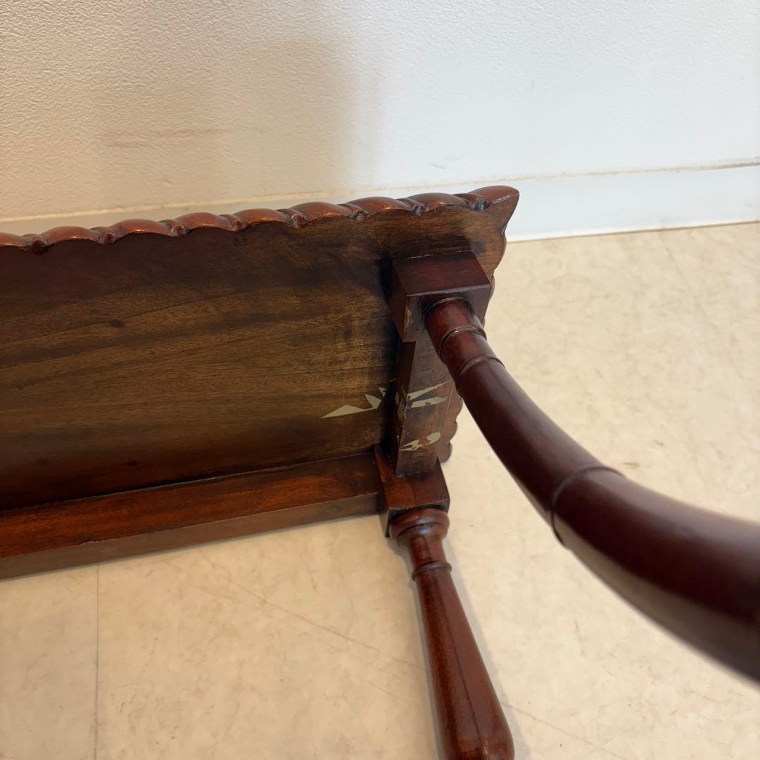 マホガニー材 ブックトローフ チッペンデール様式　イギリス　オープンシェルフ