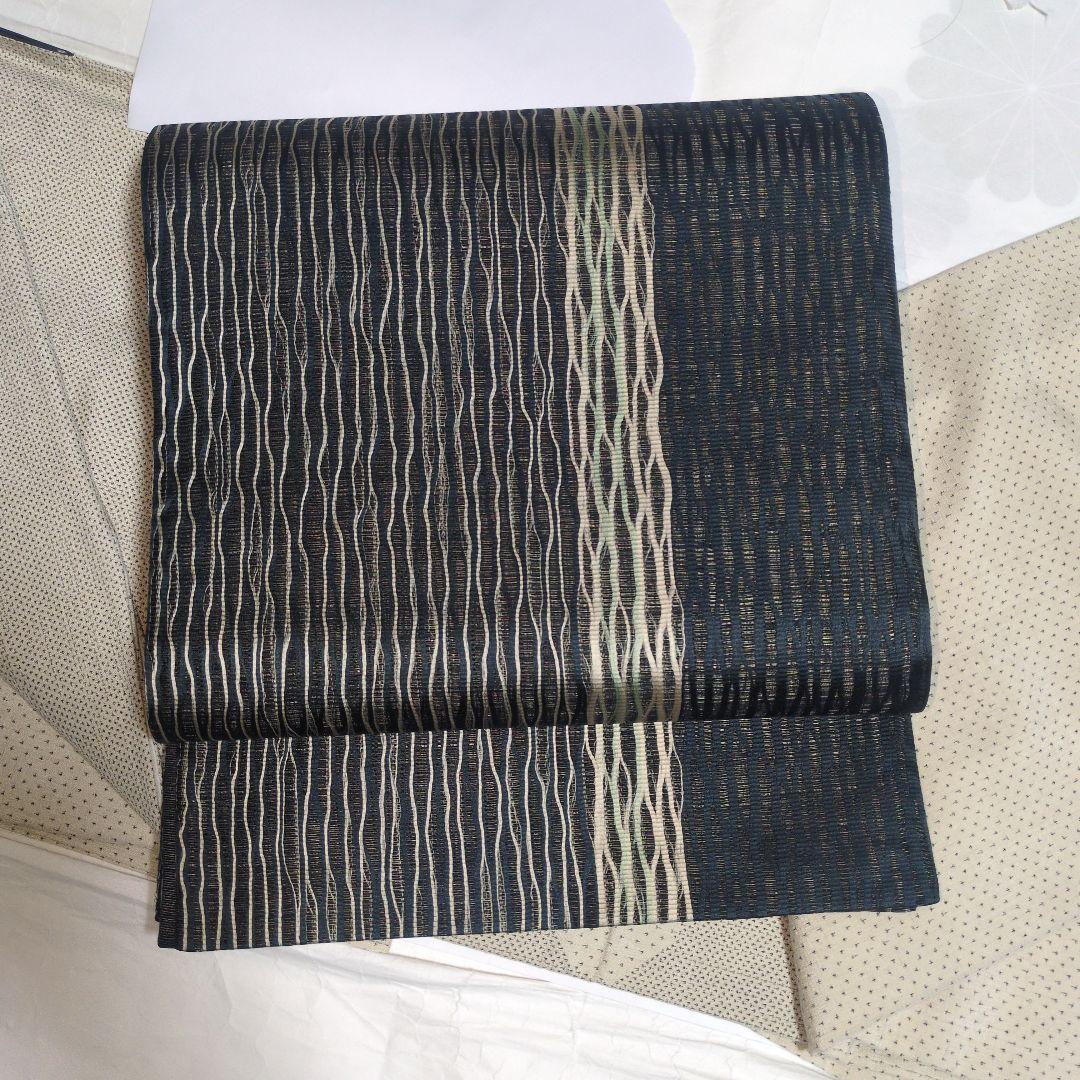 未使用美品 小森草木染工房 全通袋帯 リバーシブル