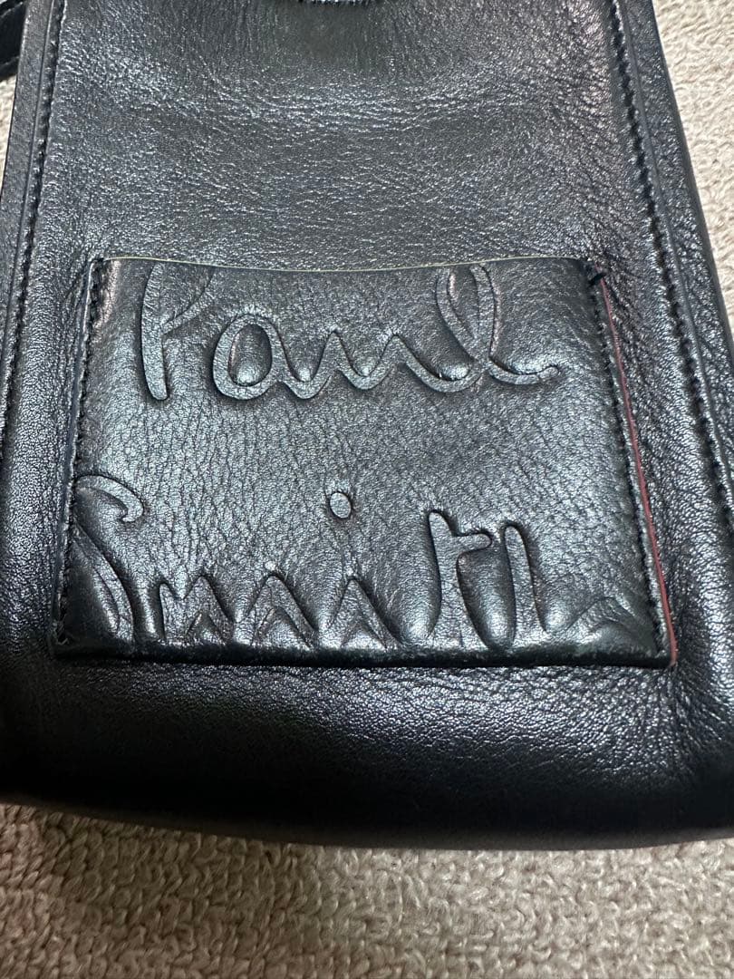 Paul Smith 黒レザーショルダーバッグ