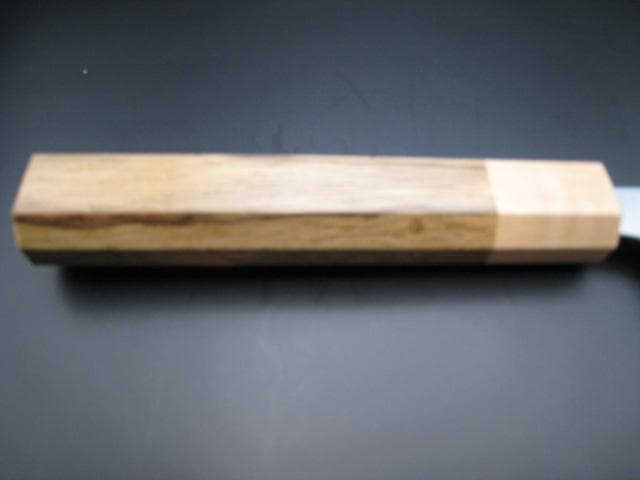 [新品未使用] 三徳包丁180mm 白紙1号 樫 八角