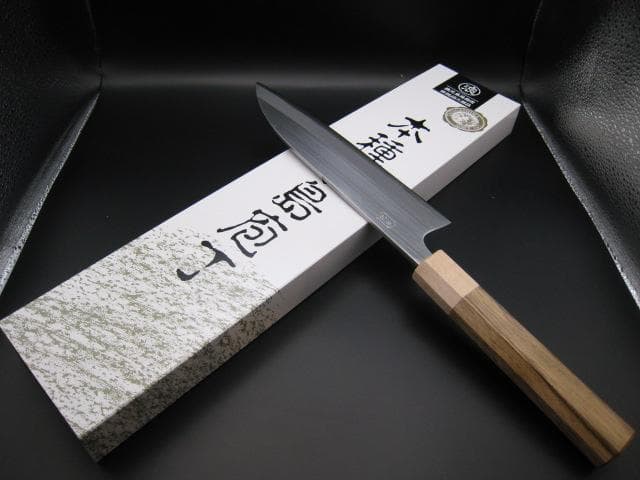 [新品未使用] 三徳包丁180mm 白紙1号 樫 八角