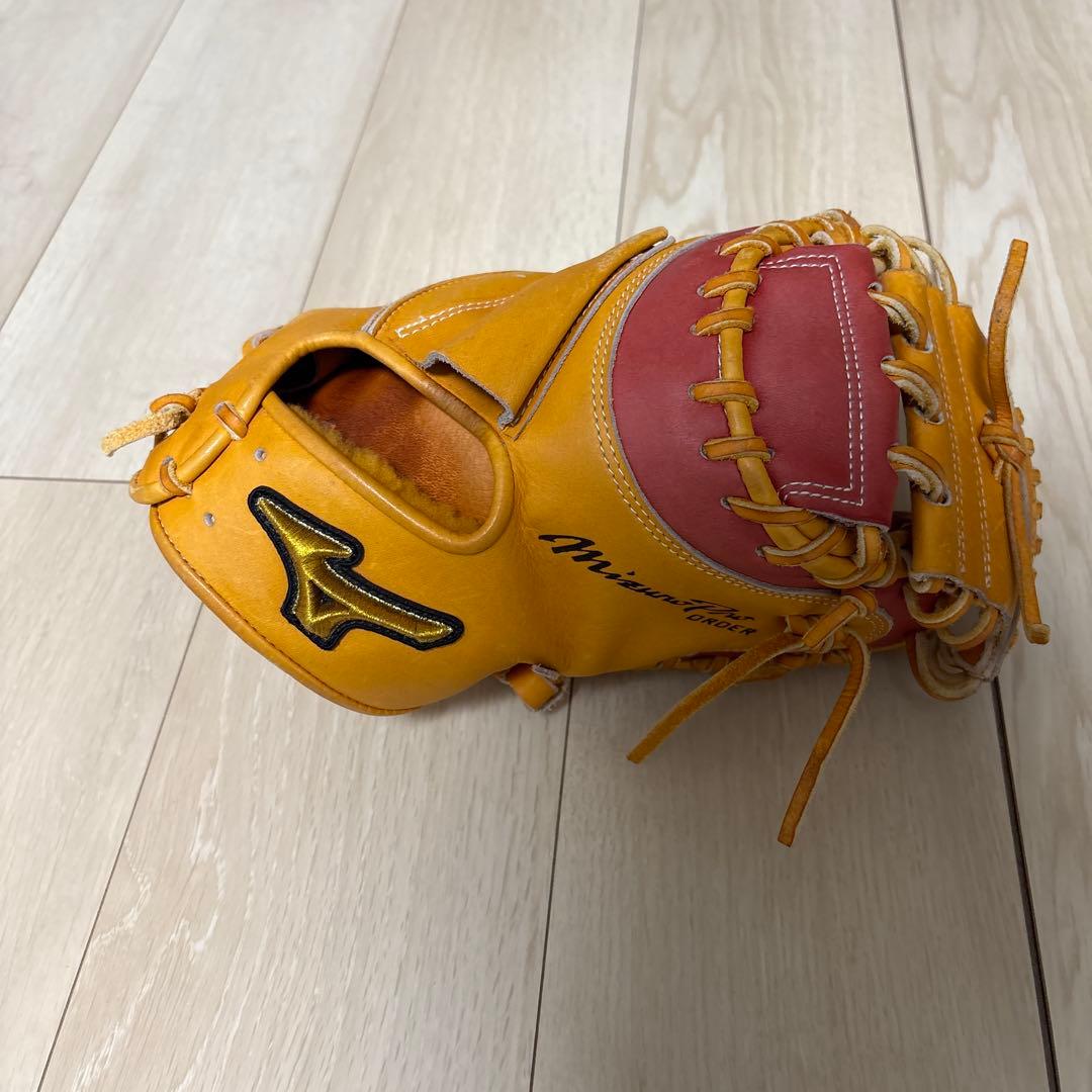 MizunoPro 軟式　キャッチャーミットオレンジ/赤