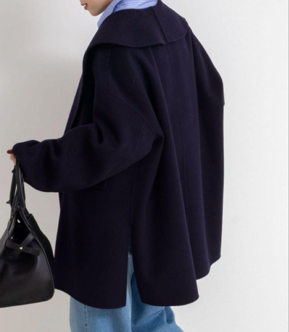NOLLEY'S sophi リバーショールコート　ネイビーsサイズ