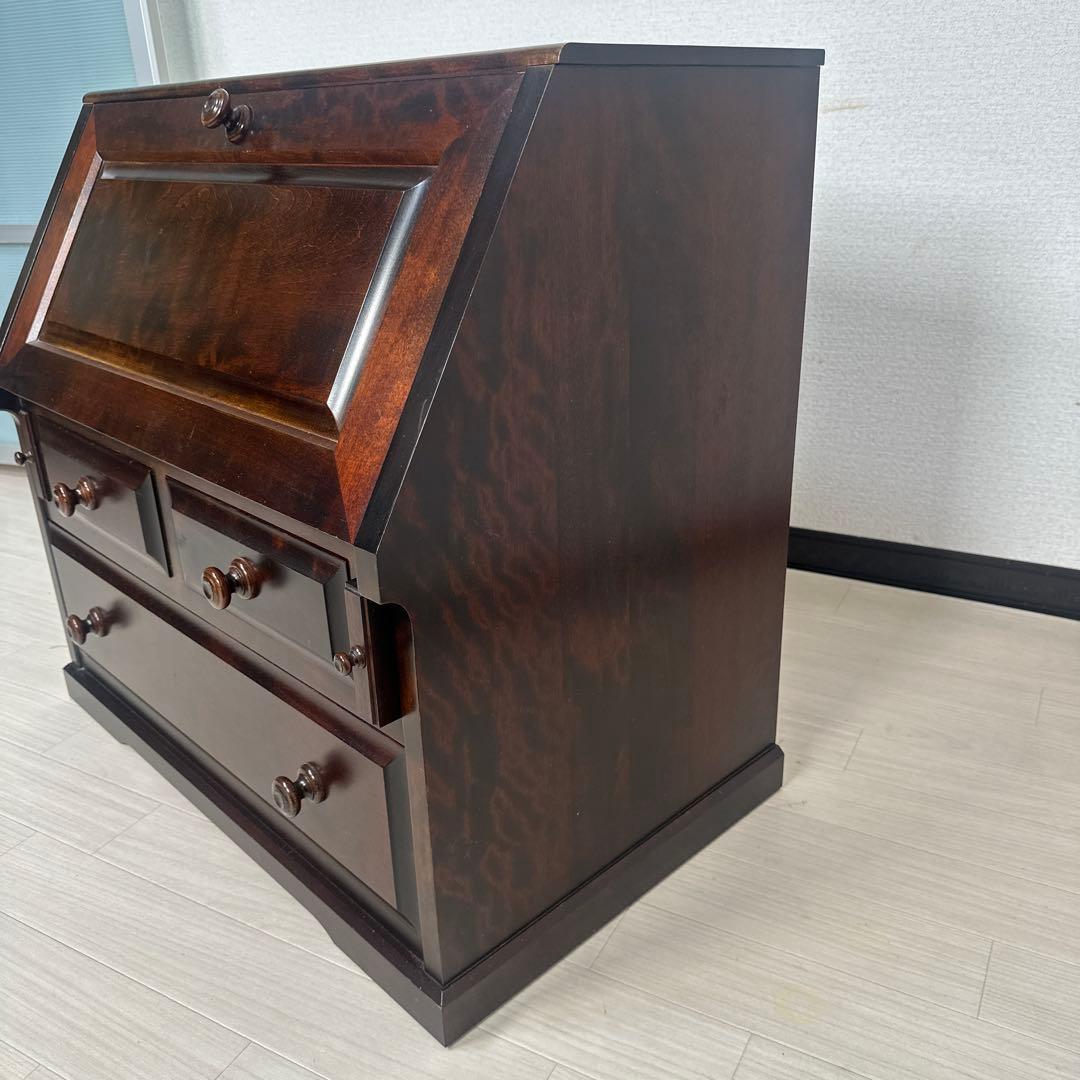 北海道民芸家具 ライティングビューロー カバ材 無垢材 ※i4※