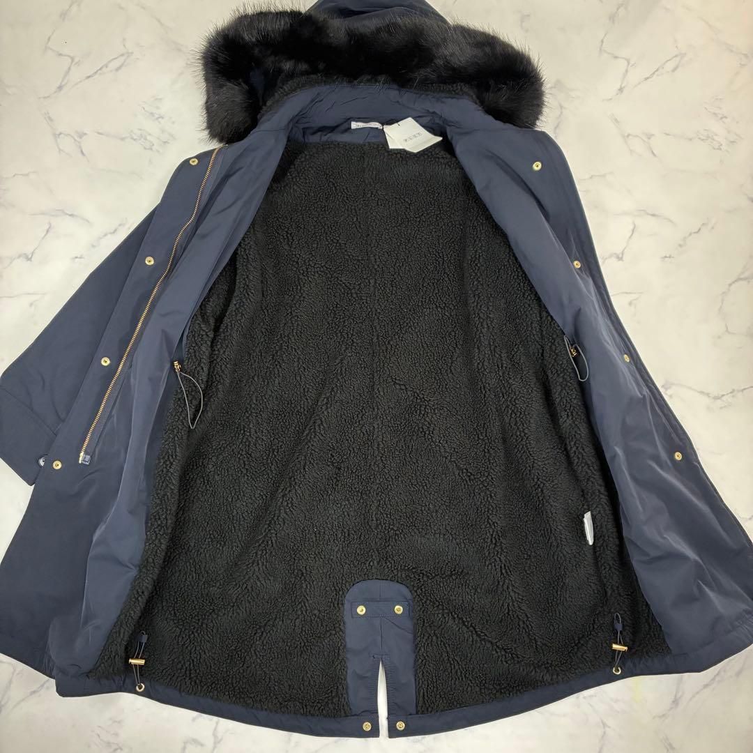 タグ付き✨PLST　ポリエステルツイルモッズコート　フード ファー　ボア