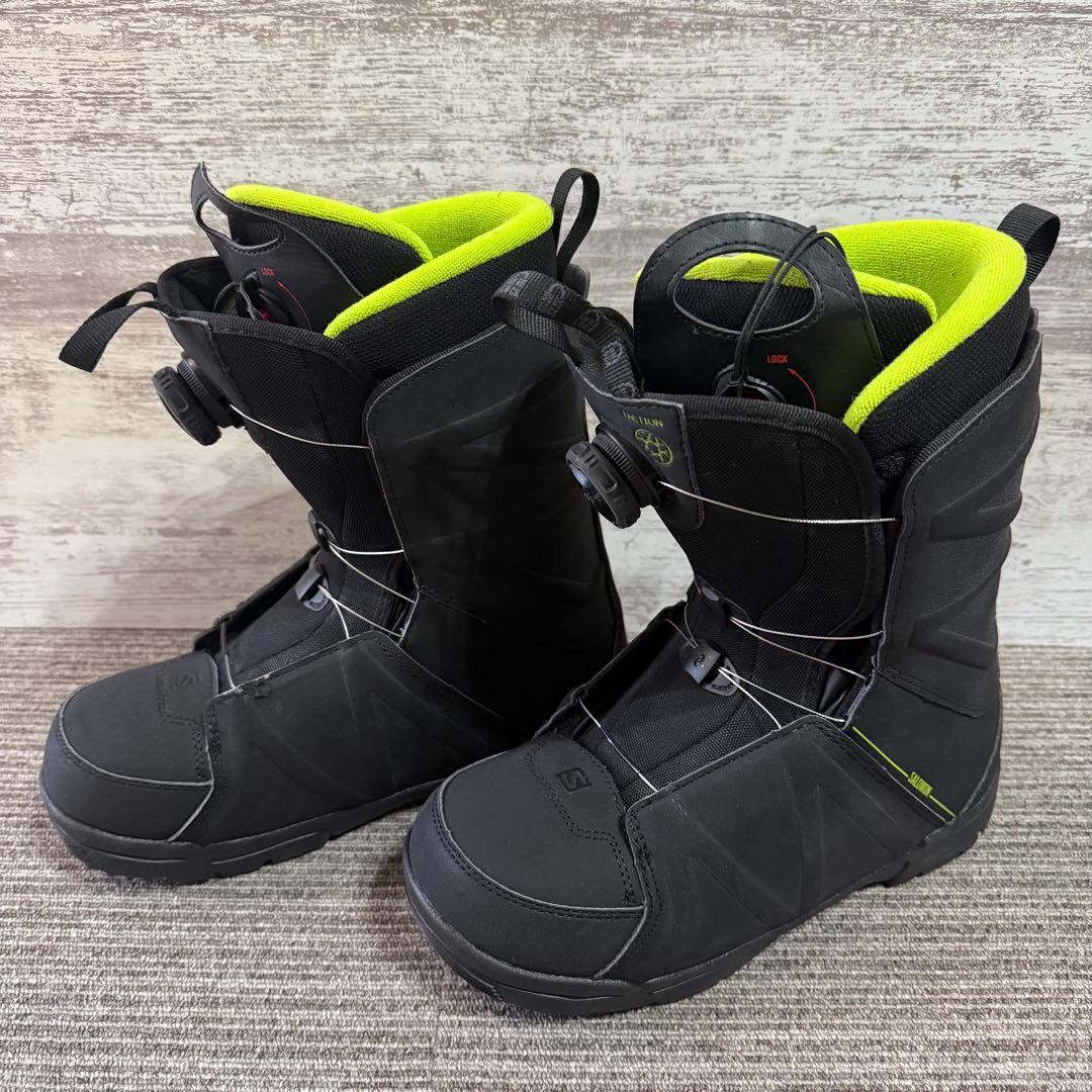 美品　salomon サロモン ブーツ　FACTION BOA ライム　おまけ付