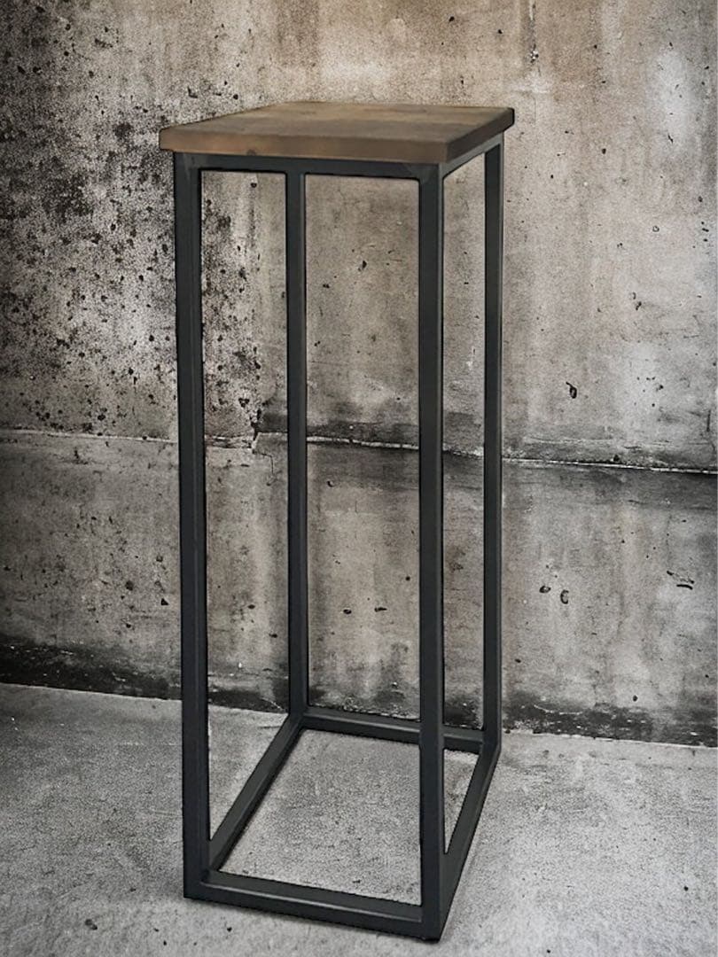 【ブルックリン家具】古材×ブラックスチール ディスプレイスタンド W30×H90