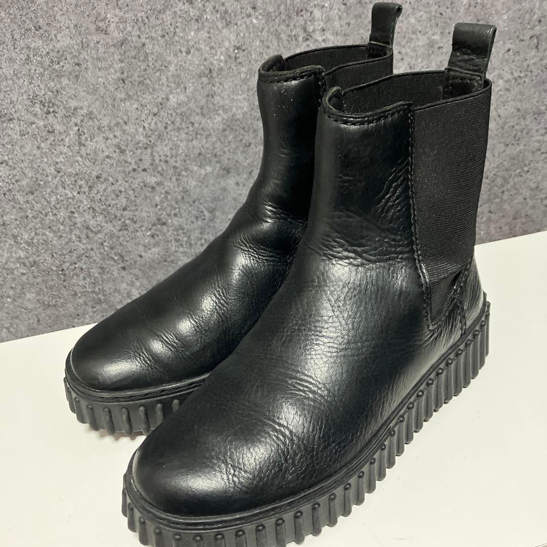 クラークス　トーヒルメープル　サイドゴアブーツ　ブラック　23.0