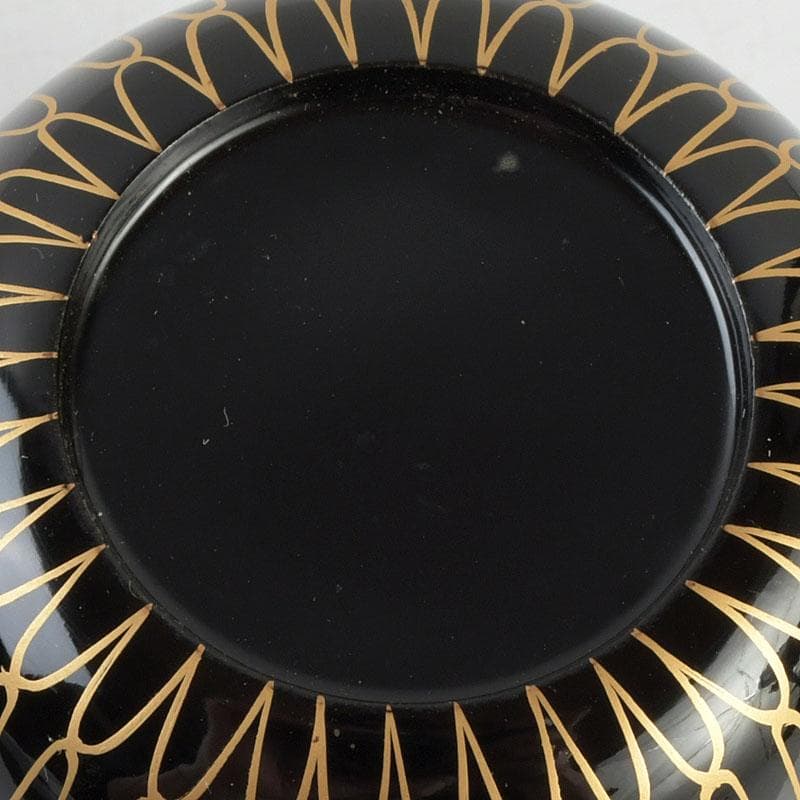 茶道具　蒔絵師　中川秀甫作　網目蒔絵　中棗　共箱　V　9347