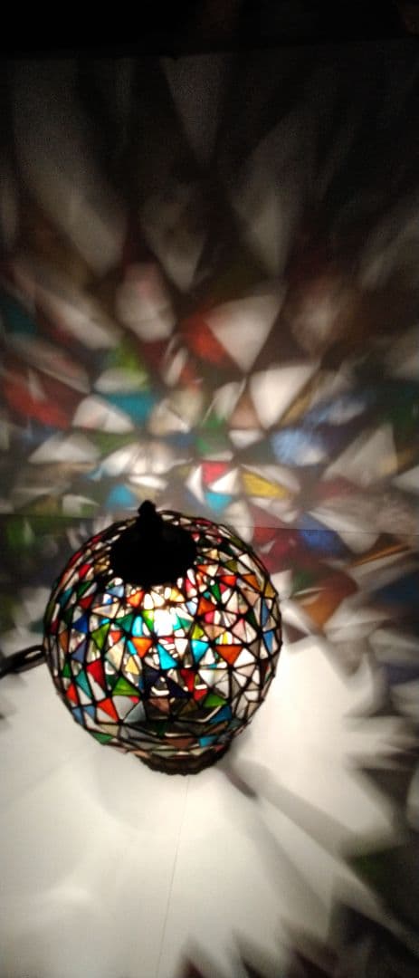 ステンドグラスランプステンドガラス2重シェードテーブルランプベッドサイドランプ