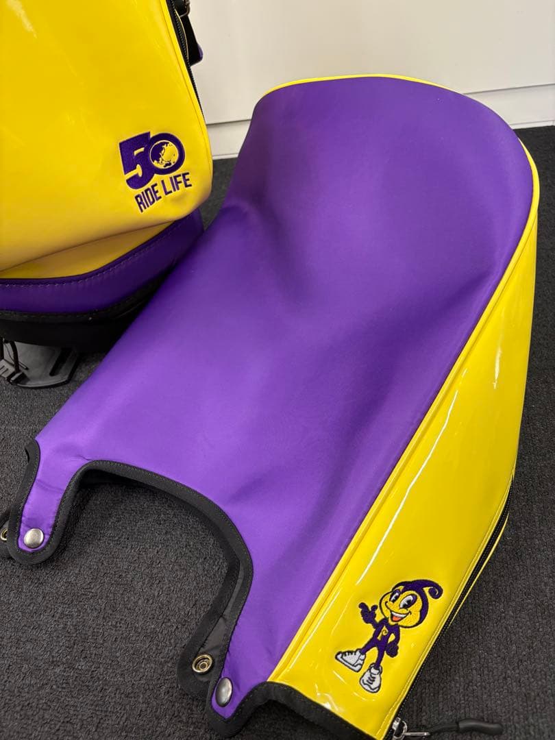 ムラスポ　50 RIDE LIFE キャディバッグ 紫と黄色 むさらきスポーツ