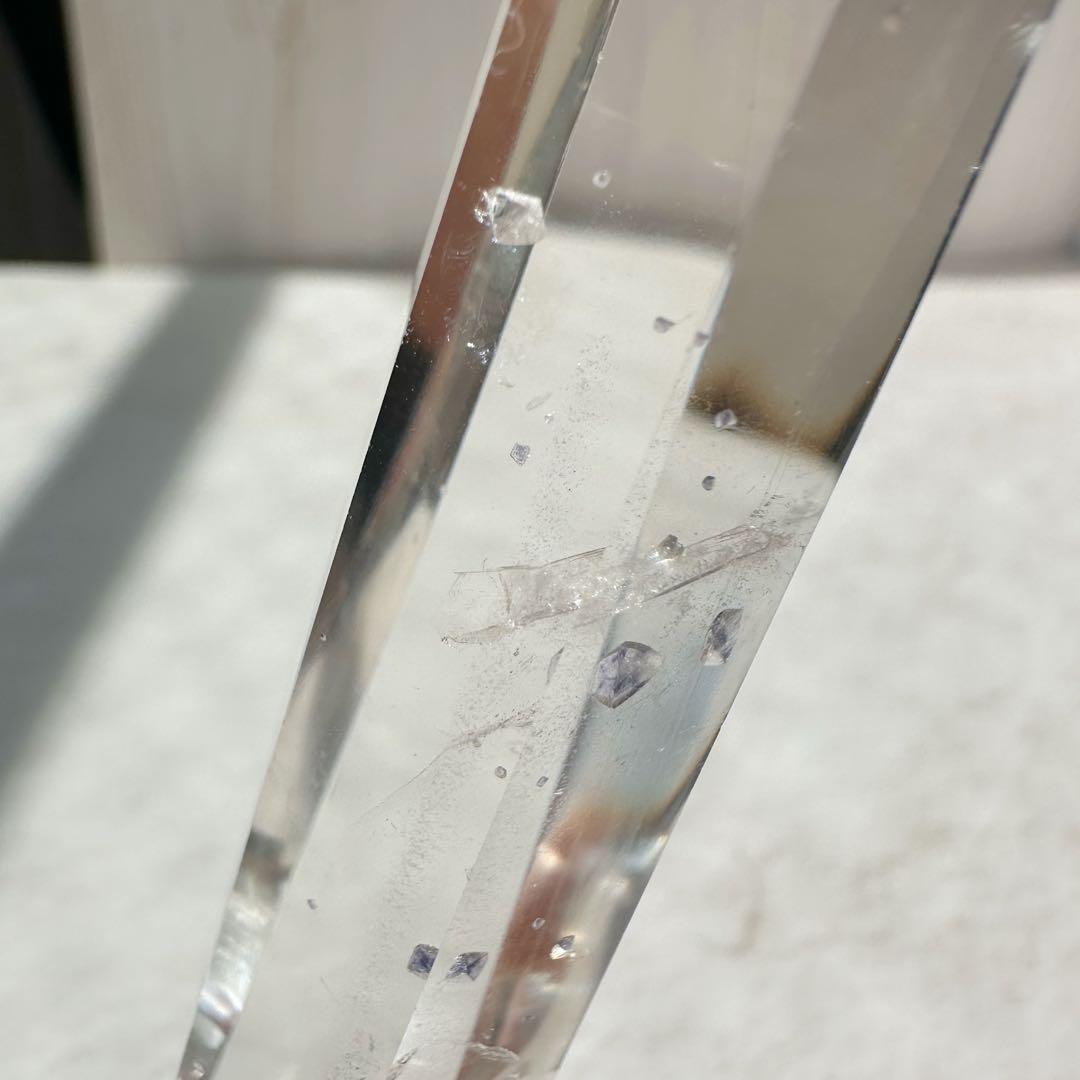 フローライトインクォーツ　クォーツインクォーツ　タワー　ポリッシュ